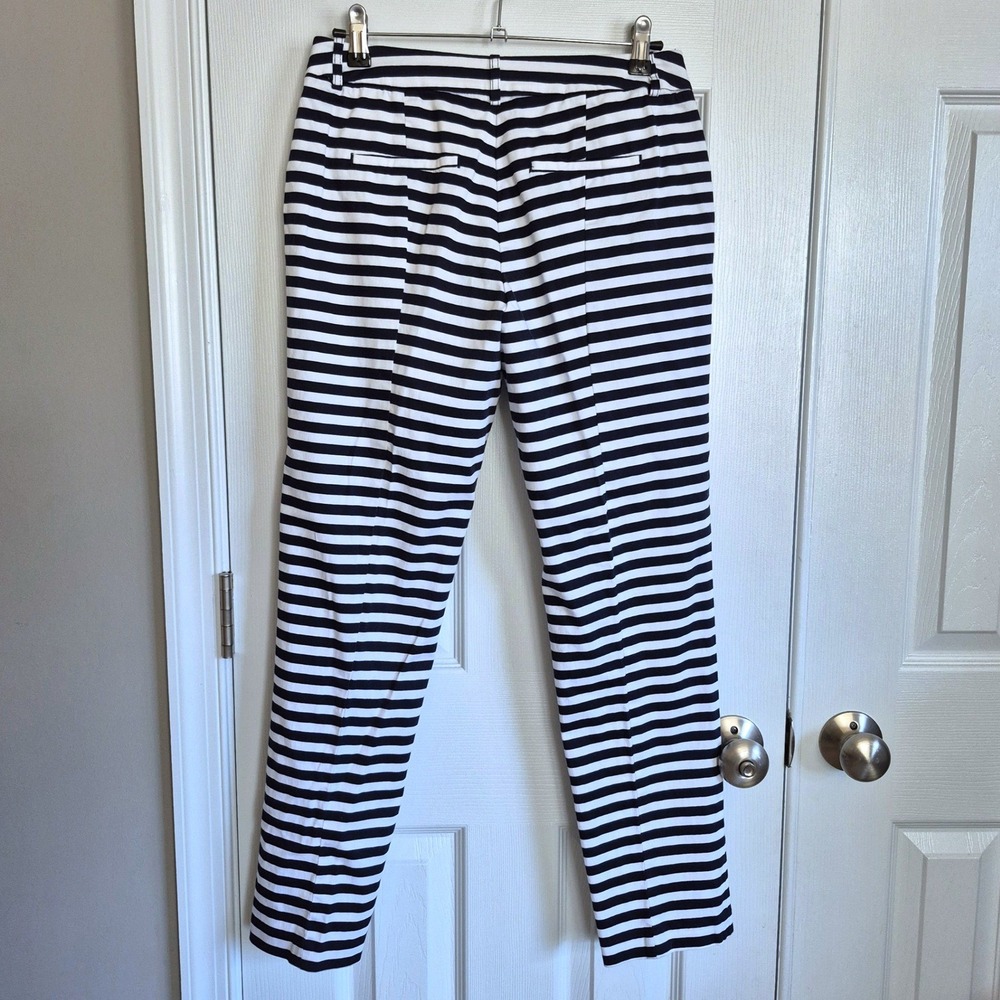 Cato‎ Contemporary black white striped straight leg pants women's 4 - Picture 9 of 10